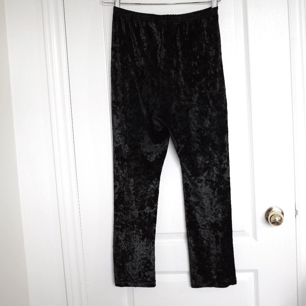 COPY - Giani Feroti lady line black velvet pants size S - Picture 2 of 9
